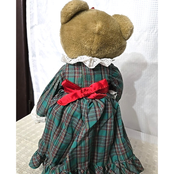 Vintage Twinkling Musical Teddies Mr & Mrs Claus Teddy Bear Holiday Christmas - Picture 4 of 11